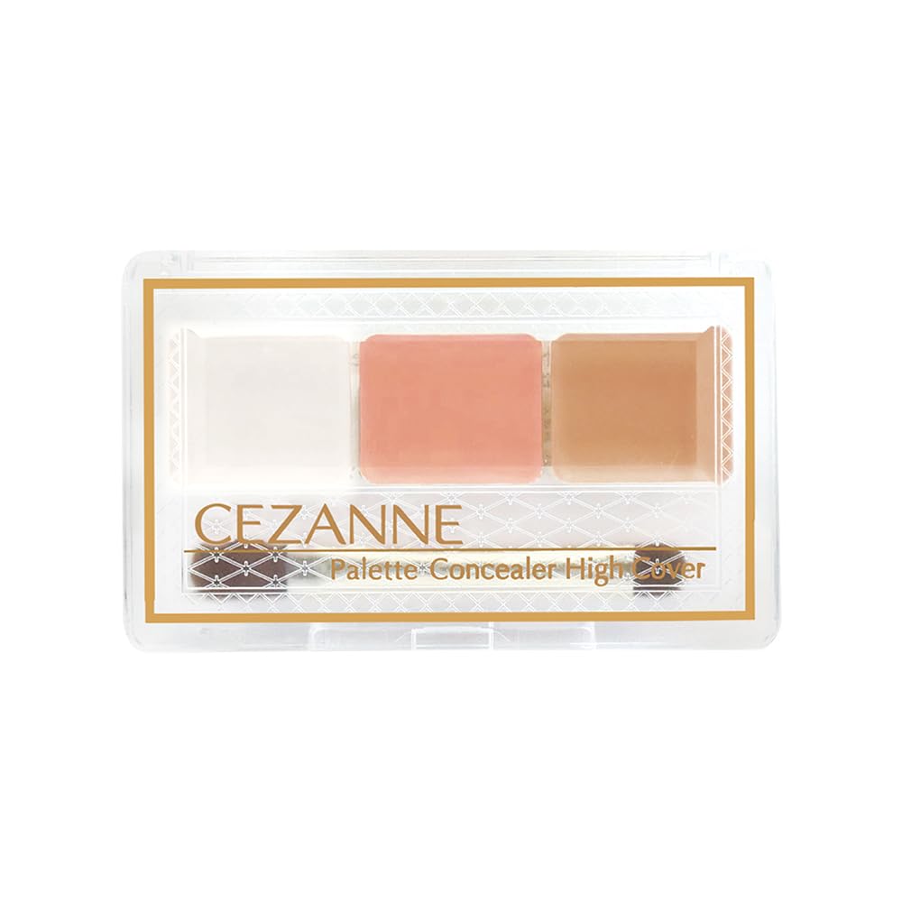 Cezanne Palette Concealer High Cover 00 Light Tone 4.5g 3 Colors High Cover Type Usable Blended or Single Color
