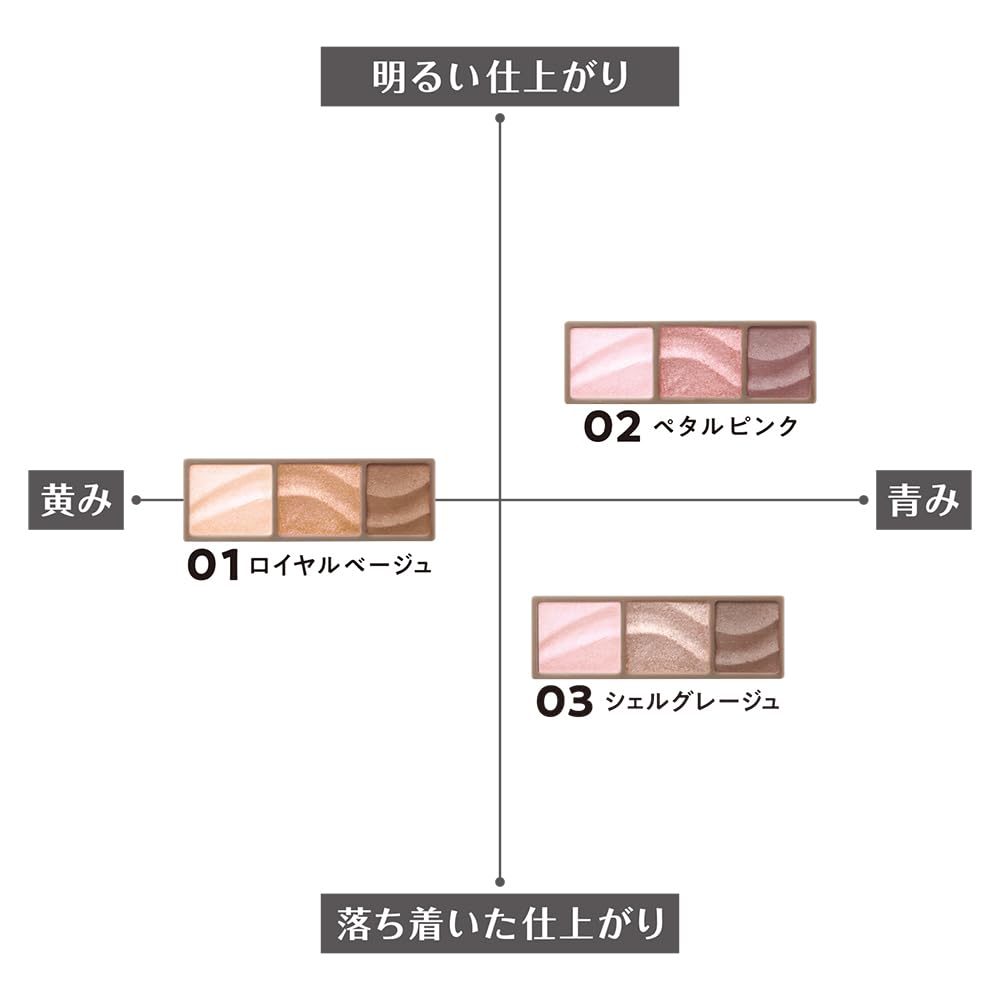 CEZANNE Lighting Up Eyeshadow Shell Gray Beige 1.5g for Easy Gradation