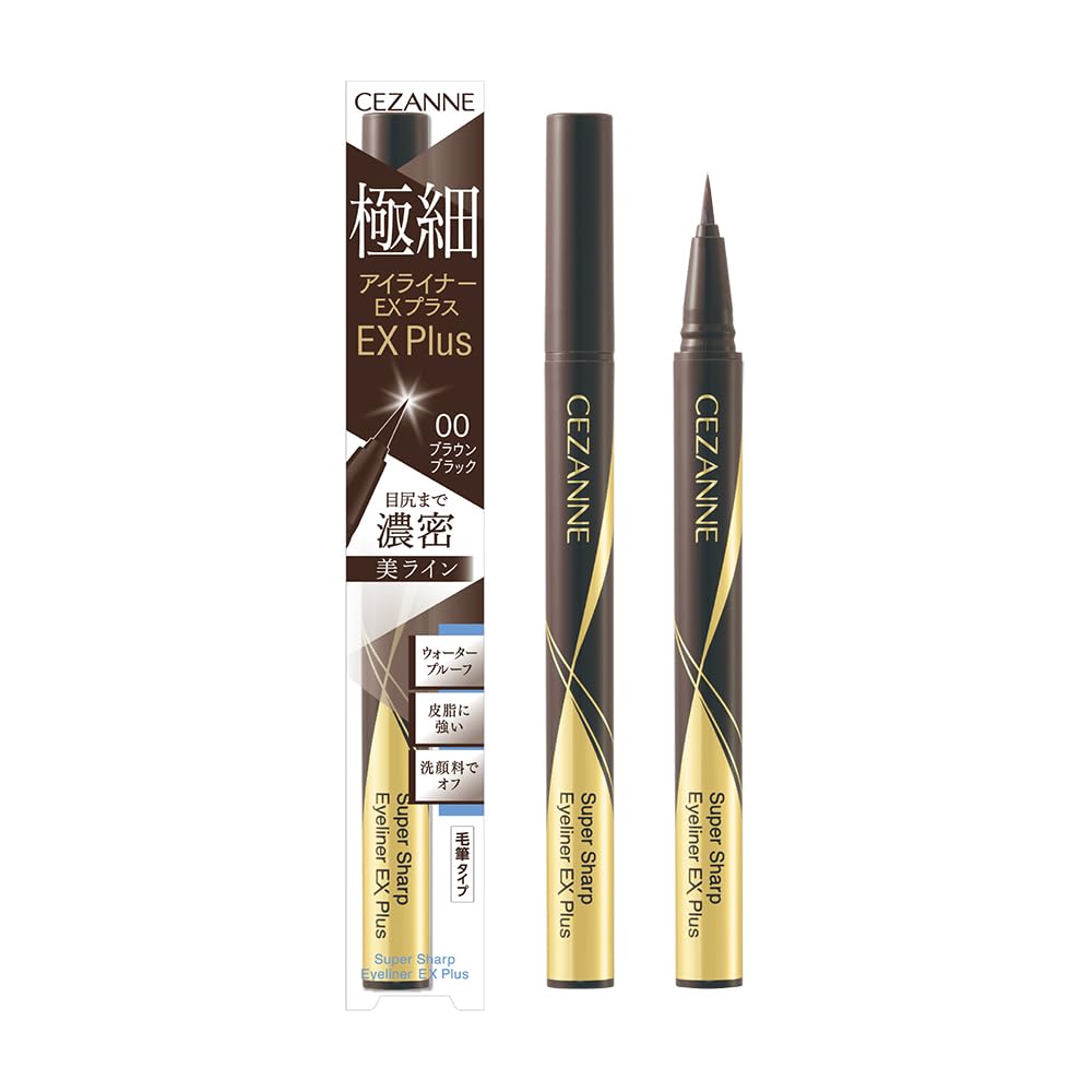 CEZANNE Ultra Fine Eyeliner EX Plus Brown Black 0.4mL