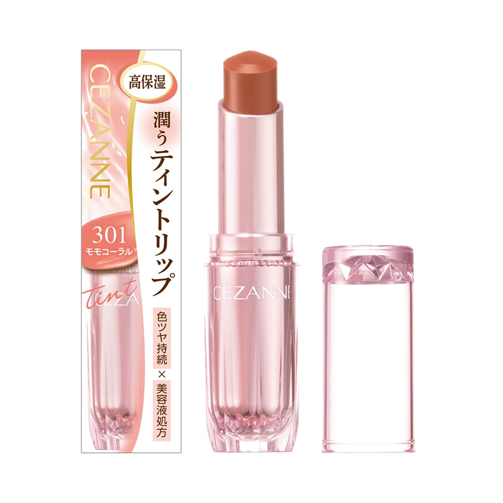 CEZANNE Lasting Gloss Lip N 301 Momoko Coral 3.2g Moisturizing Tint