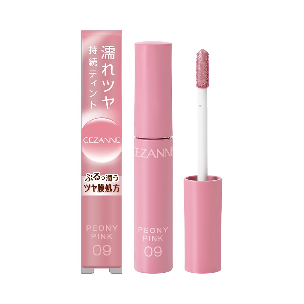 CEZANNE Water Tint Lip in Peony Pink 4g for Long-Lasting Shine