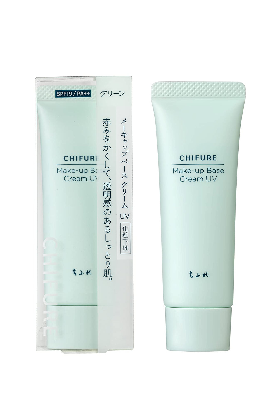 Chifure Makeup Base Cream UV2 Primer Green 30g for Japanese Skincare