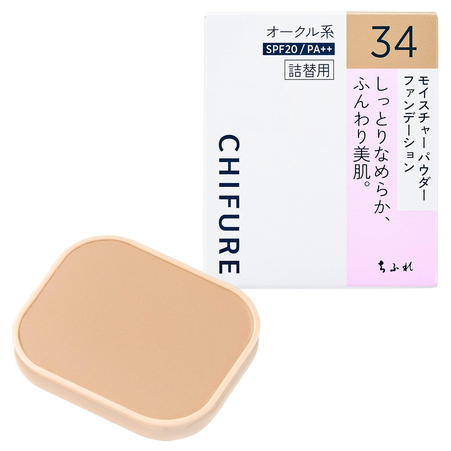 Chifure Moisture Powder Foundation N 34 Ocher Type 14g
