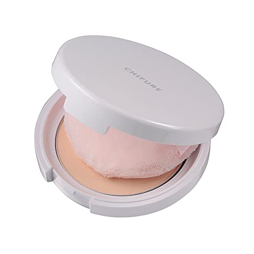 Chifure Pressed Powder with Puff 10g for Dullness Control