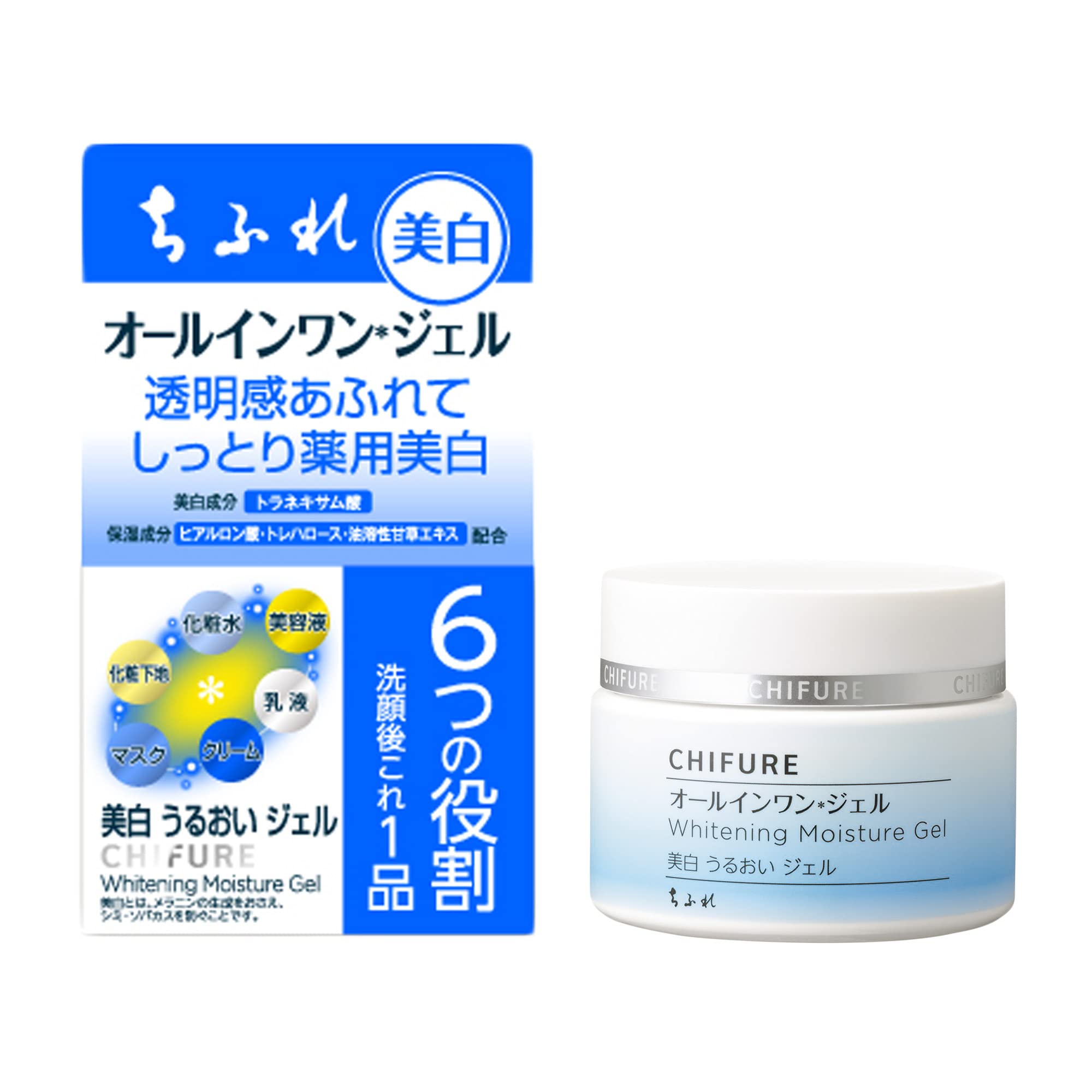Chifure Whitening Moisture Gel 108g Fragrance-Free All-in-One