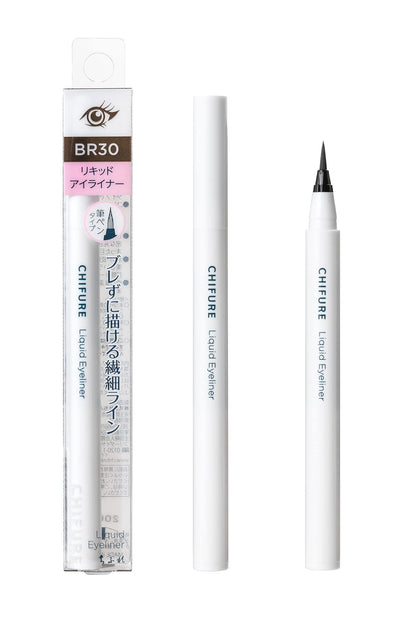 Chifure Liquid Eyeliner Brush Pen Type Dark Brown 0.5ml