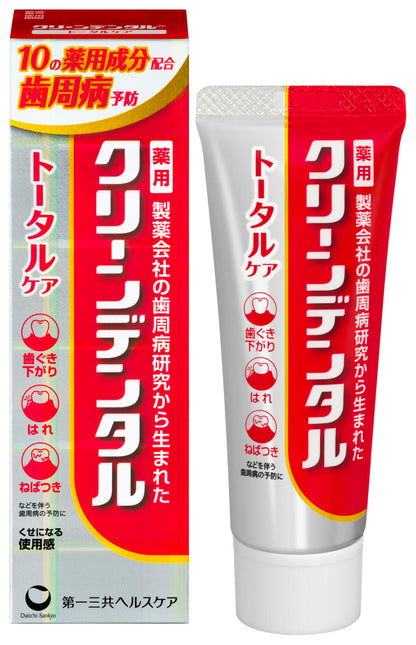 Clean Dental Total Care [Quasi-drug] 50g Paste Toothpaste for Periodontal Disease Prevention Periodontal Disease Fluoride "Addictive Use Sensation"