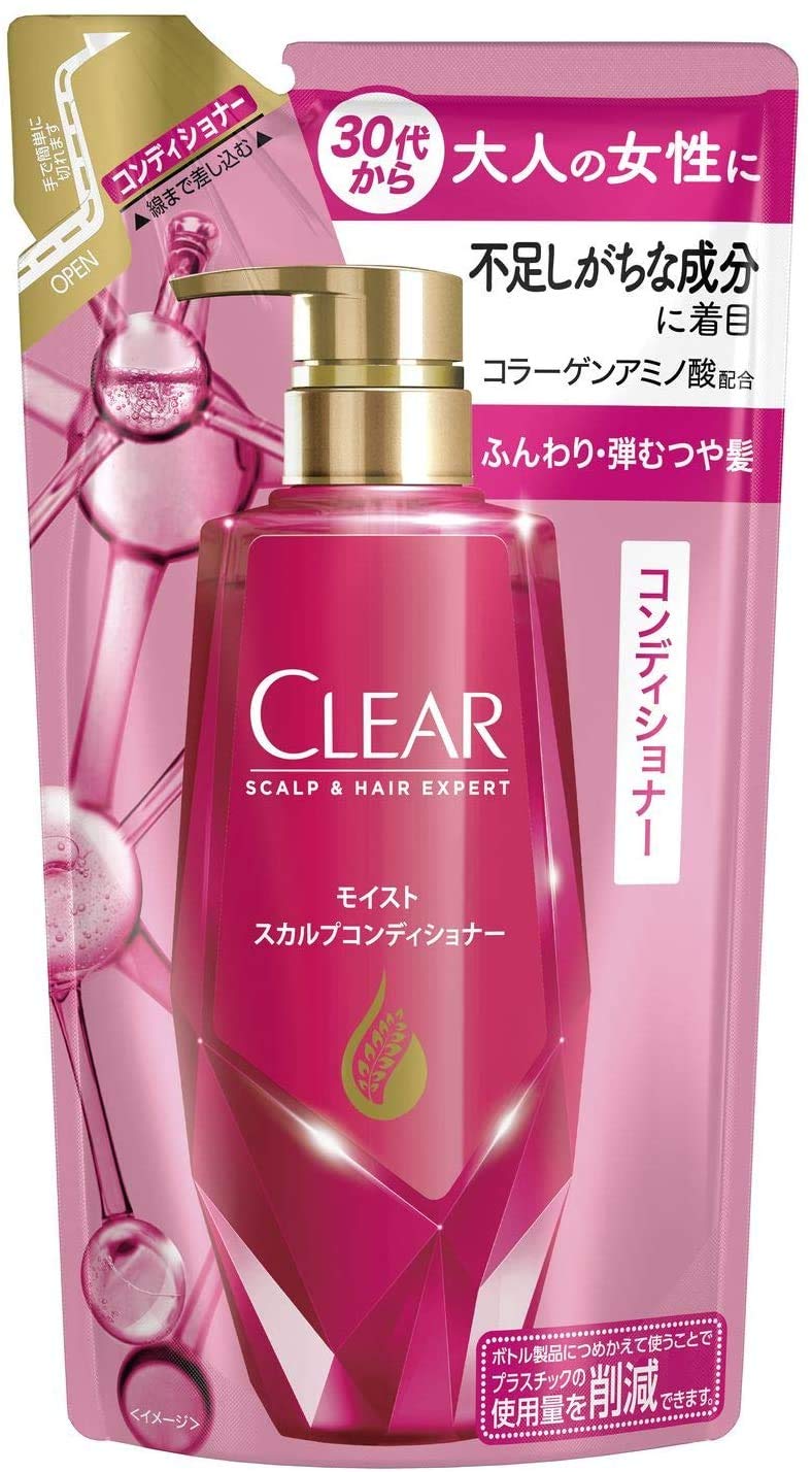 CLEAR Moist Scalp Conditioner Refill 300g for Japanese Hair Care