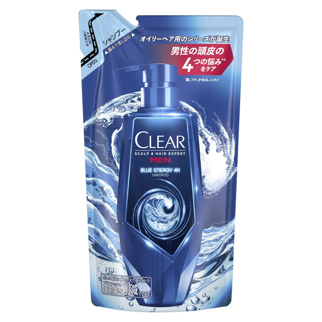 CLEAR Blue Energy Scalp Shampoo Refill 280g