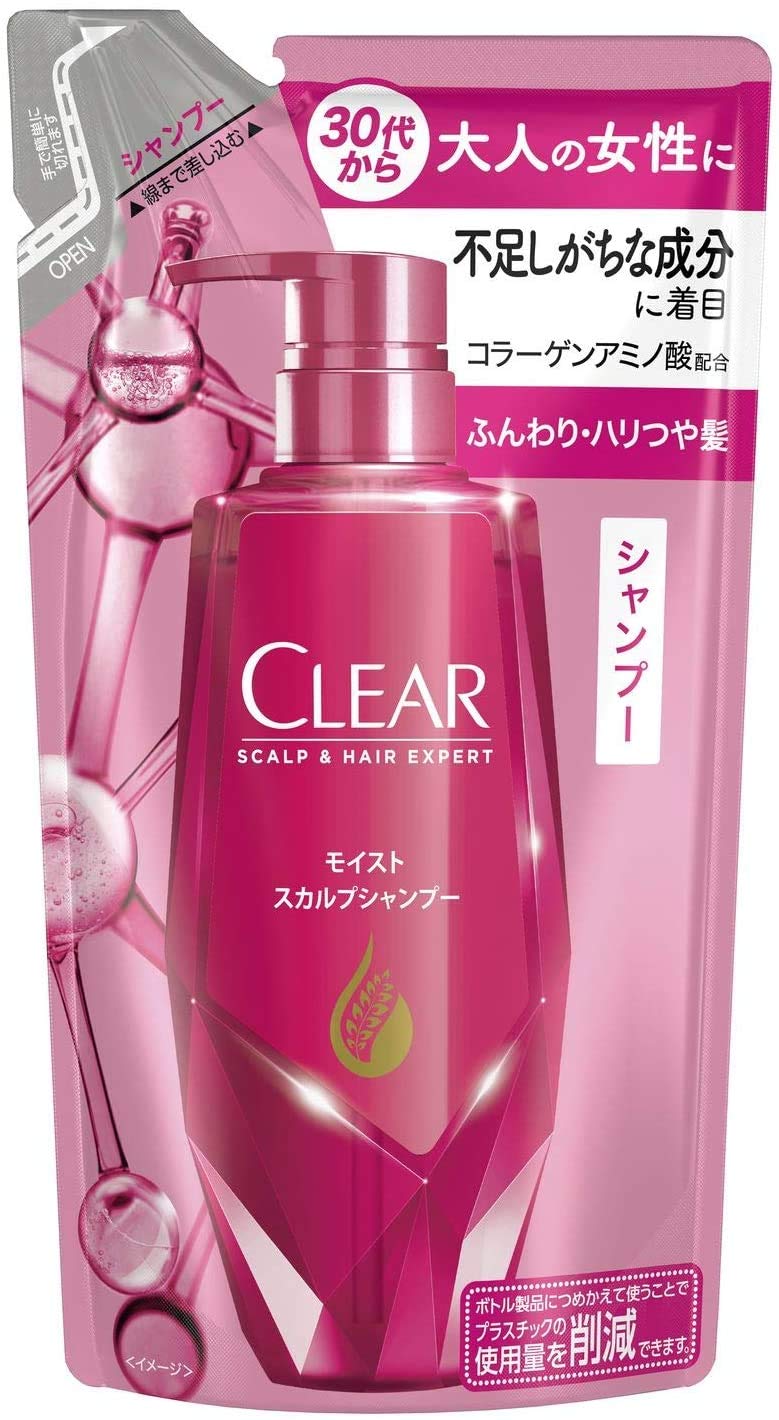 CLEAR Moist Scalp Shampoo Refill 300g for Japanese Hair Care