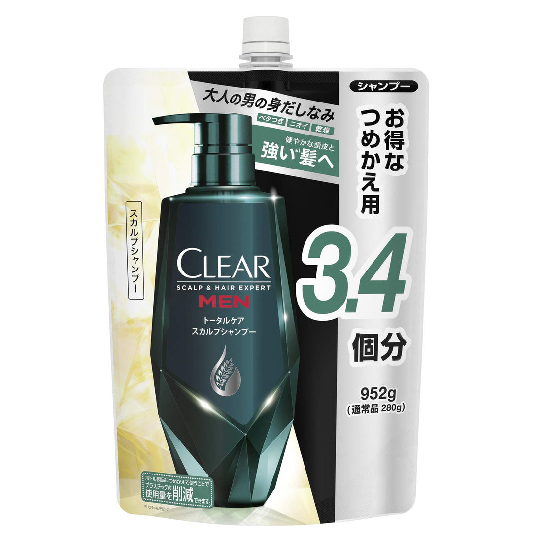CLEAR Total Care Scalp Shampoo 952g Citrus Scent Refill