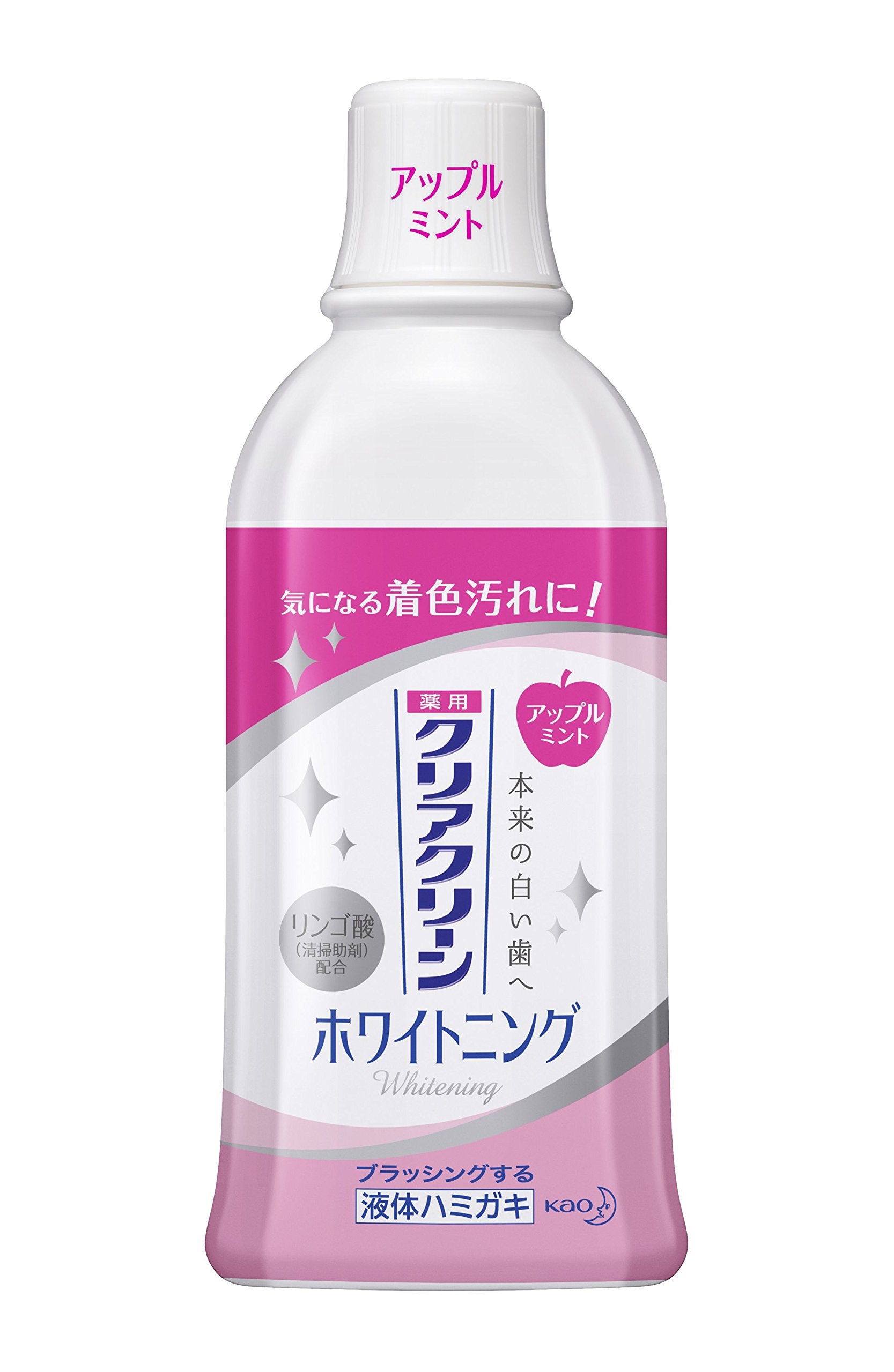Clear Clean Dental Rinse Whitening Apple Mint 600ml Liquid Toothpaste