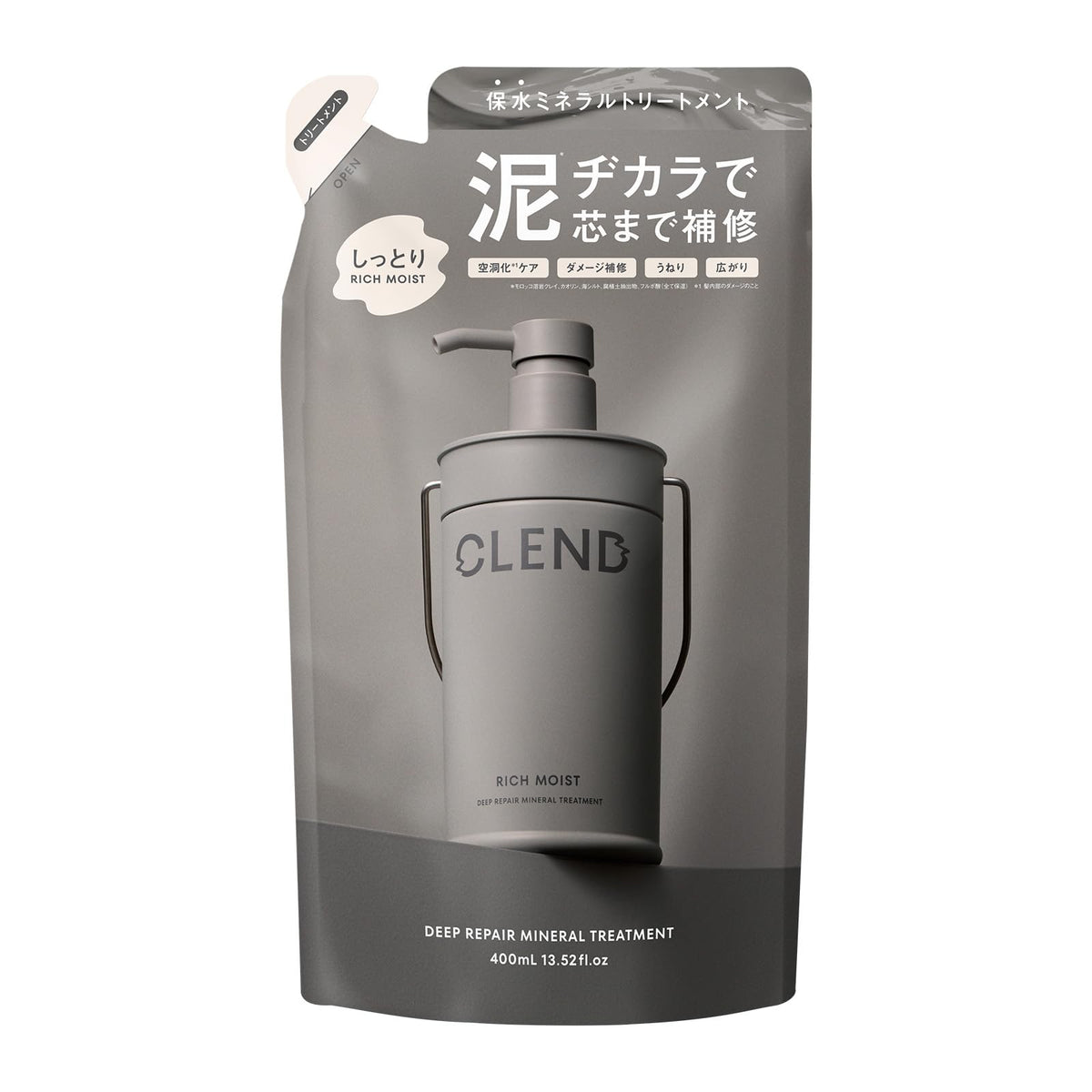 CLEND Rich Moist Deep Repair Hair Treatment Refill 440g