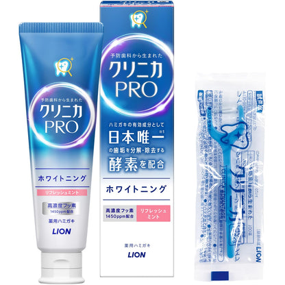 [Amazon.co.jp Exclusive] Clinica PRO Whitening Toothpaste Refresh Mint 95g + Y-Shaped Floss 1P