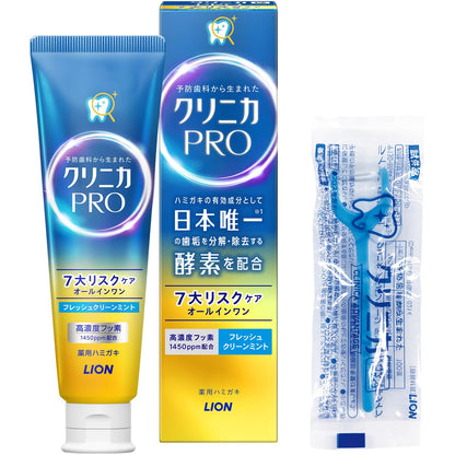 【Amazon.co.jp Exclusif】 Clinica PRO Dentifrice Tout-en-Un Menthe Fraîche 95g + Fil Dentaire Y 1P
