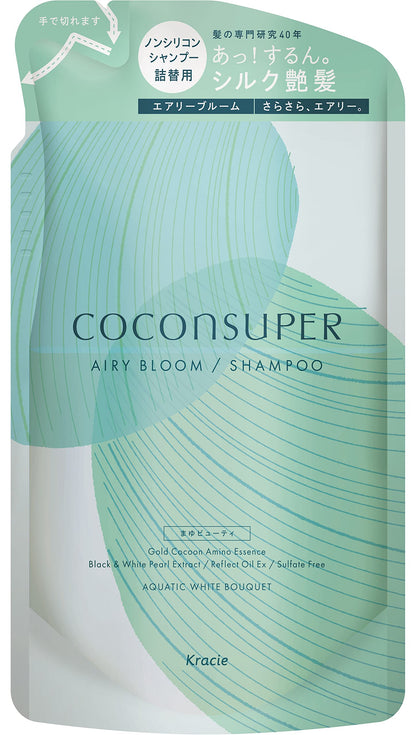 COCONSUPER Airy Bloom Inner Comfort Shampoo Refill 320ml Non-Silicone