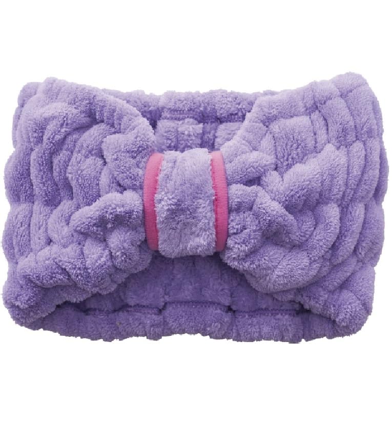 COGIT Shorten Drying Time BEAULy Quick Dry Hair Turban Short Purple