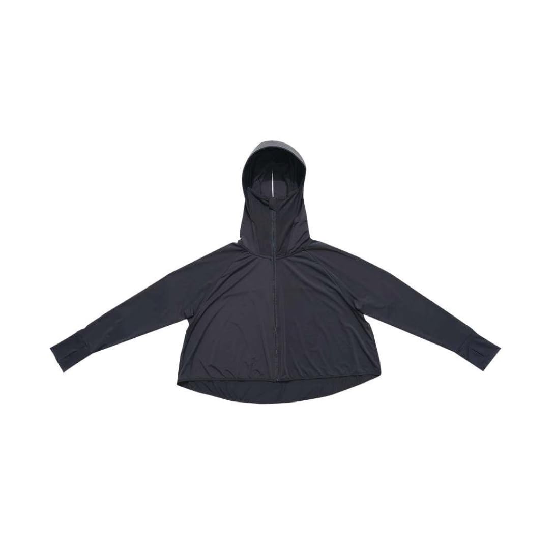 cogit UV Face Guard Parker Stylish Hoodie for Women Black S-M