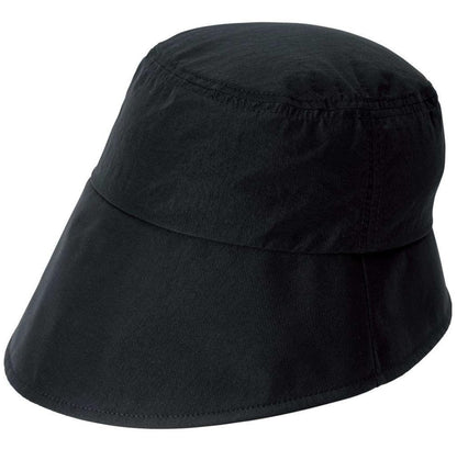 Cogit Wide Brim Fully Covered Small Face Effect PRECIOUS UV Brim Bucket Hat Black