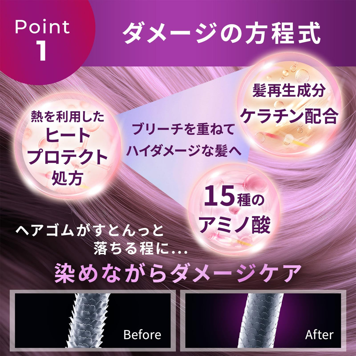 Colormore Purple Shampoo for Color-helped refine the look of Hair 200ml