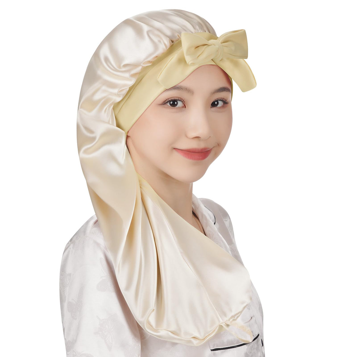 COMEDYKING Silk Night Cap Adjustable Size for Hair Care