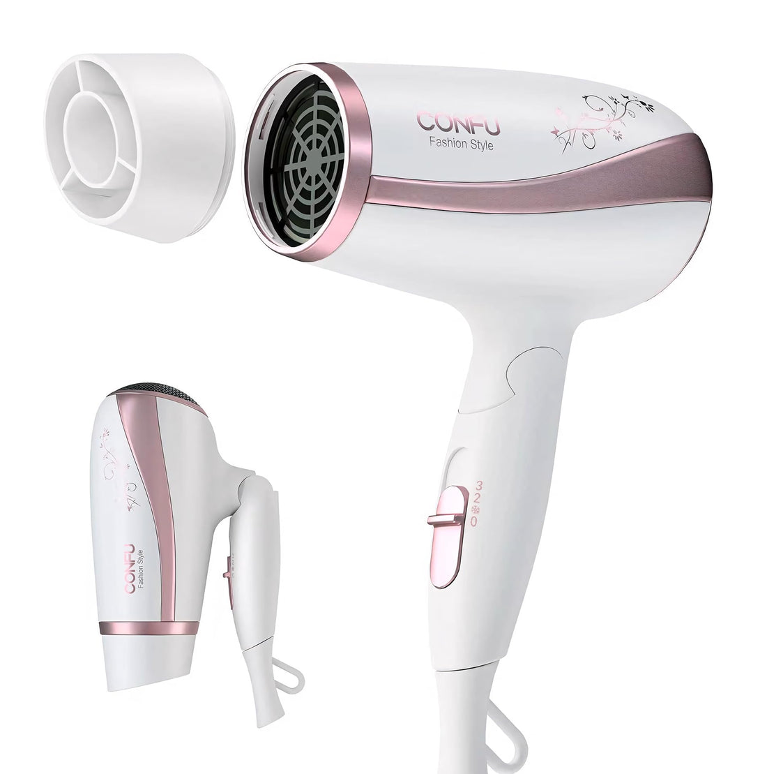 CONFU Hair Dryer 1200W with Adjustable Temperature and Lightweight Design