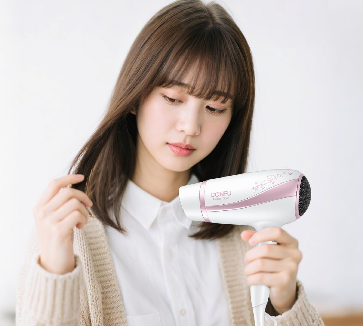 CONFU Hair Dryer 1200W with Adjustable Temperature and Lightweight Design