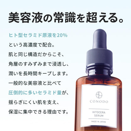 CONODO Human Ceramide Serum 30ml Lightweight Japanese Skincare