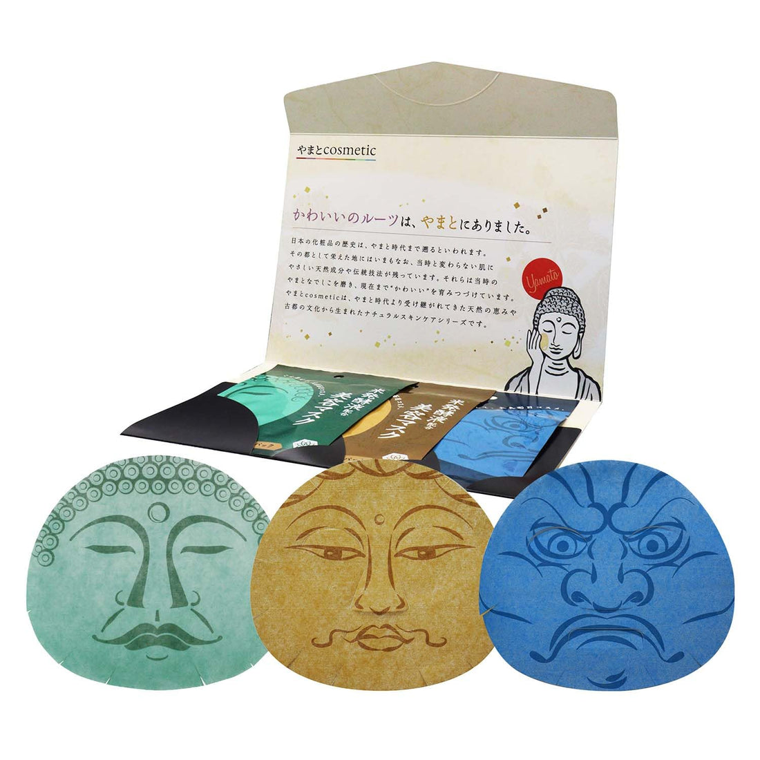 Yamato Cosmetic Face Pack Gift Set 3 Sheets Fragrance-Free Hydrating Mask