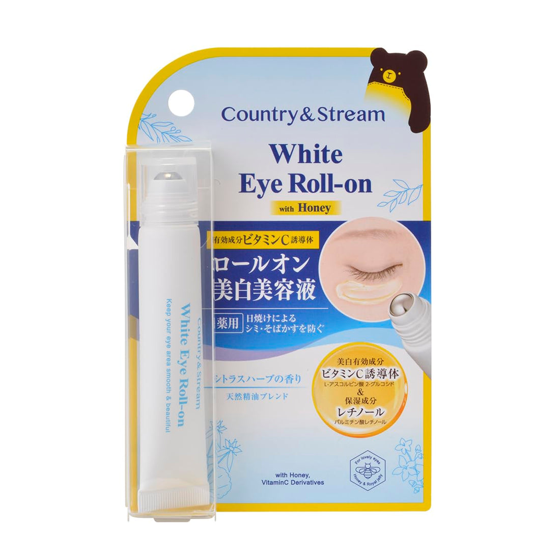 Country&Stream Brightening Eye Roll-On 15mL for Dull Skin