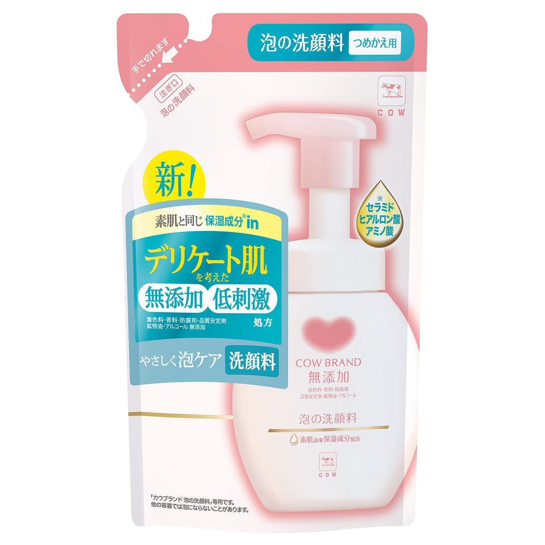 COW Mutenka Additive-Free Foaming Facial Cleanser Refill 140mL