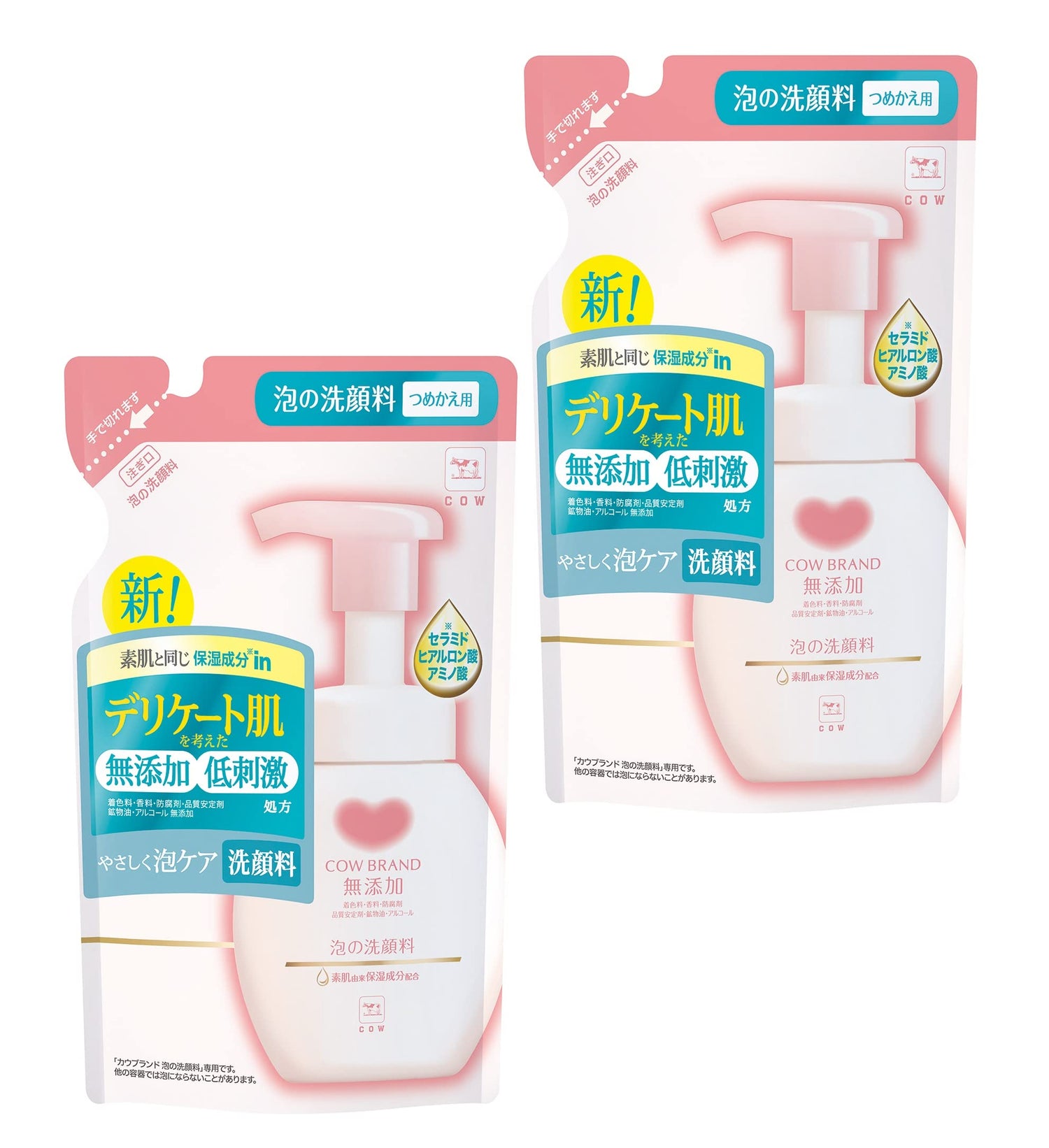 Cow Brand Additive-Free Foaming Facial Cleanser Refill 140mL
