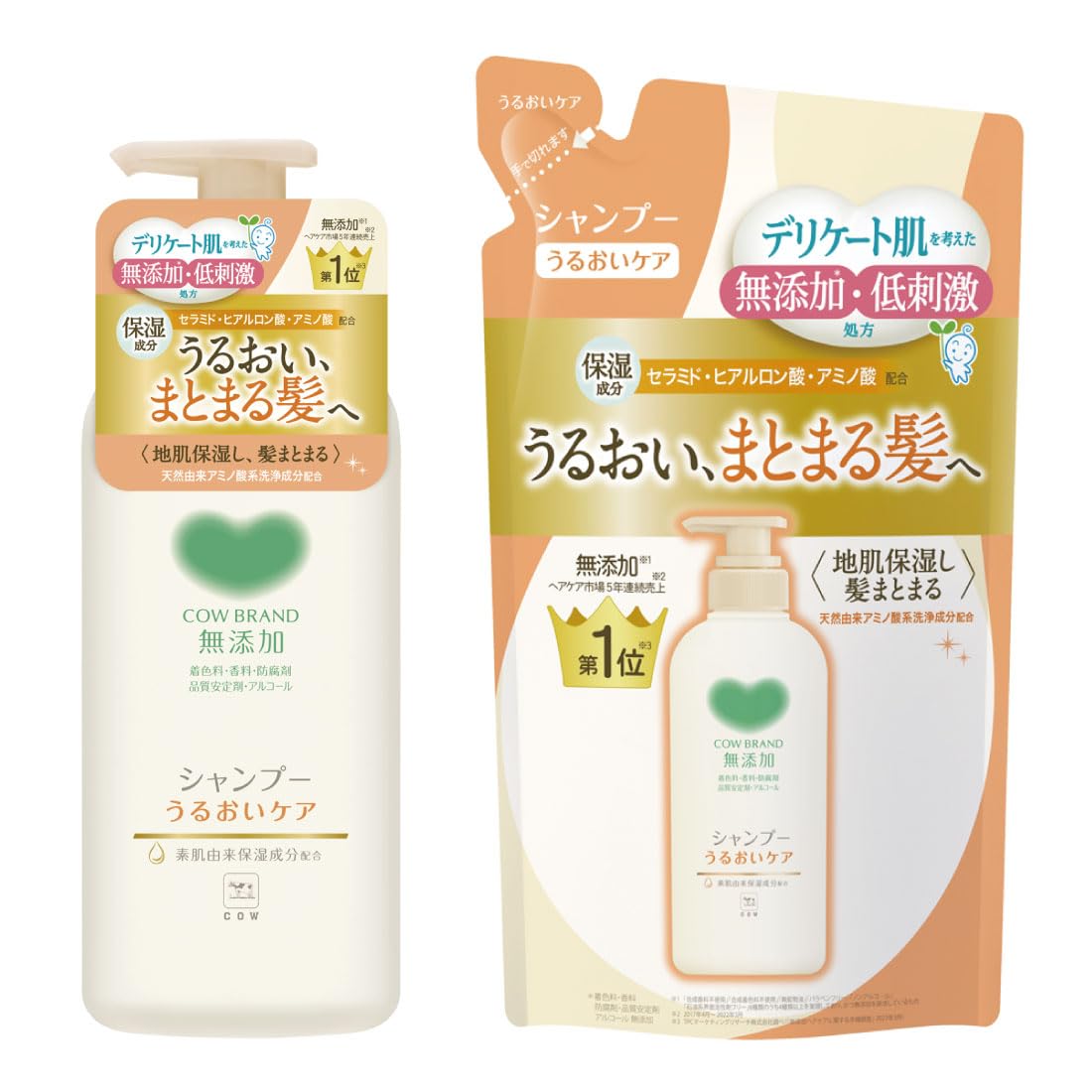 cow-mutenka Moisture Care Shampoo with Pump and Refill 350ml