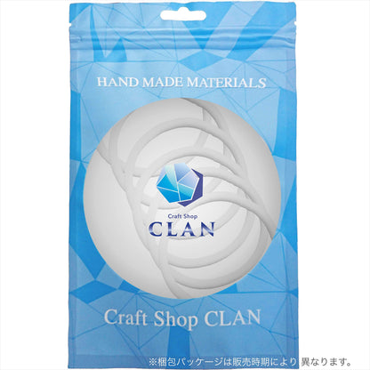 Craft Shop CLAN Japanese Hair Tie Thick 4.3mm Set of 6 White