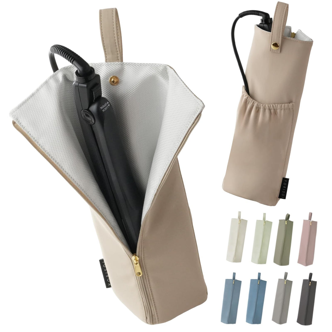 créer Étui pour Fer à Cheveux avec Poche pour Câble et Accrochage