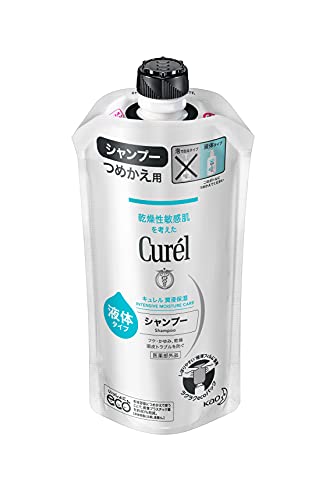 Curél Shampoo Refill 340ml (Can also be used for babies) Weakly acidic, Fragrance free, Colorant free