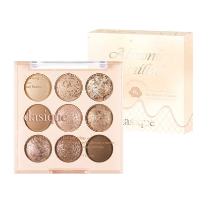 dasique Almond Vanilla 9-Color Eyeshadow Palette for Japanese Beauty