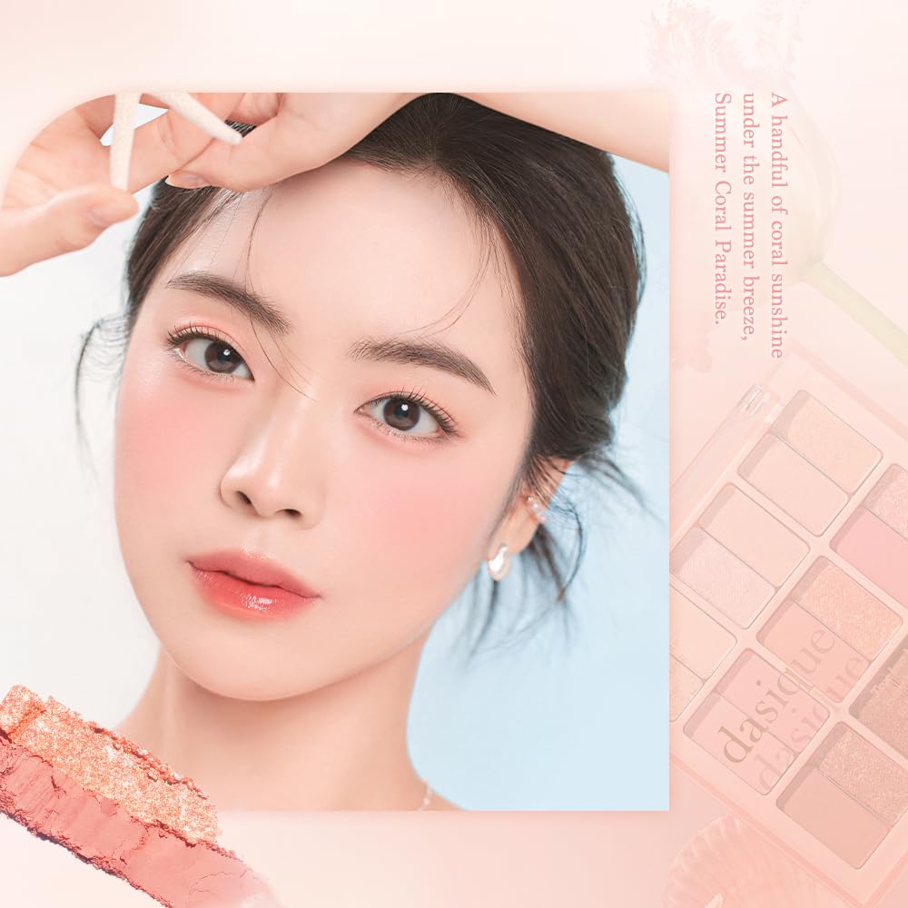 dasique Eyeshadow Palette Summer Coral 9 Colors for Vibrant Looks