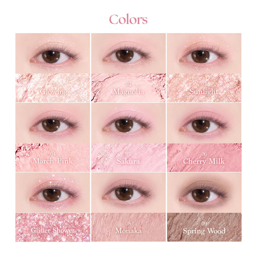 dasique Romantic Blossom 9-Color Eyeshadow Palette for Stunning Looks