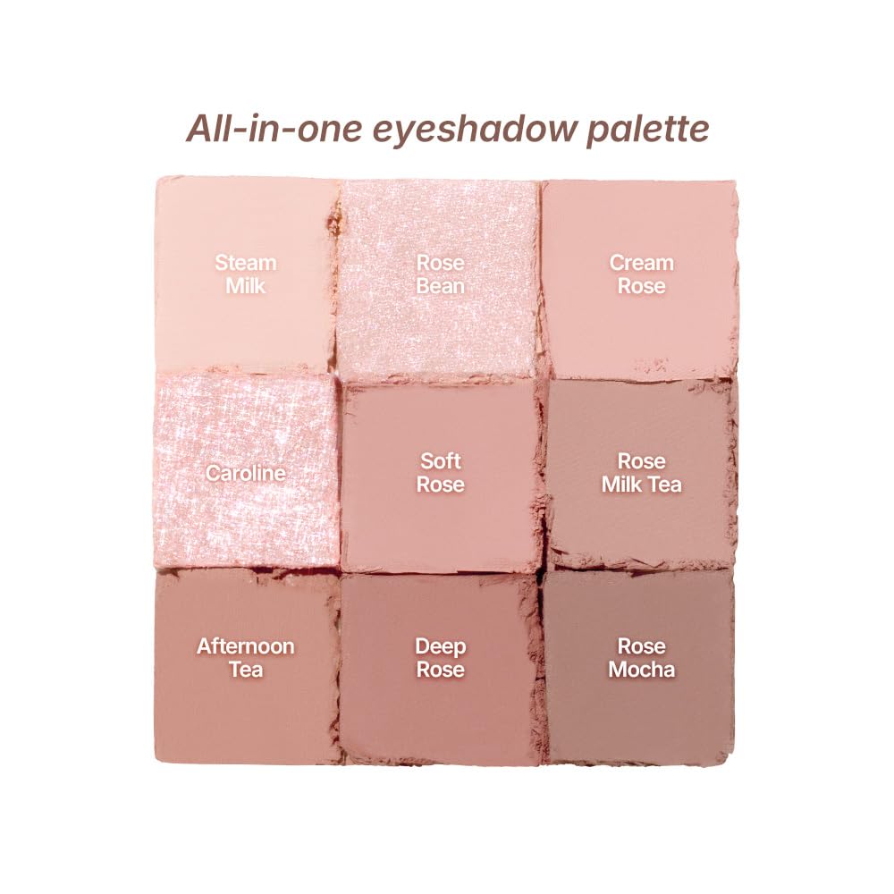 dasique Rose Milk Tea Eyeshadow Palette with 9 Shades