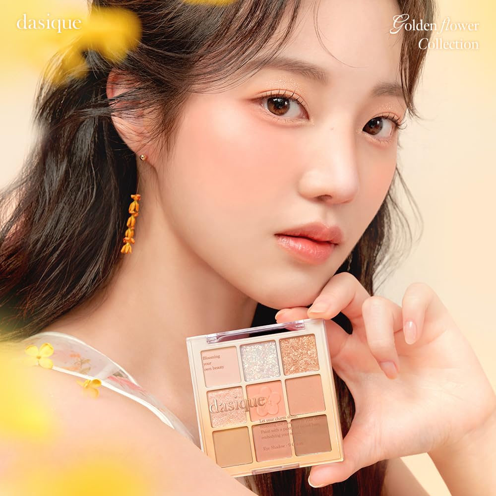 dasique Golden Flower 9-Color Eyeshadow Palette for Stunning Looks