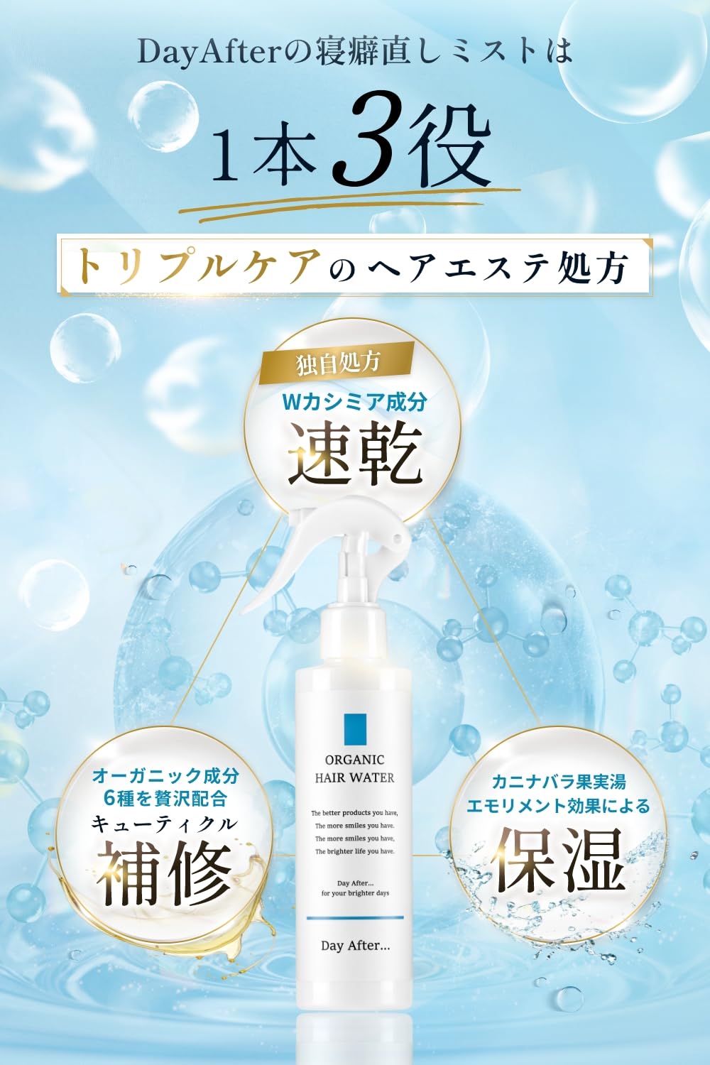 DAY AFTER... Organic Hair Mist 500ml for Moisture and Repair