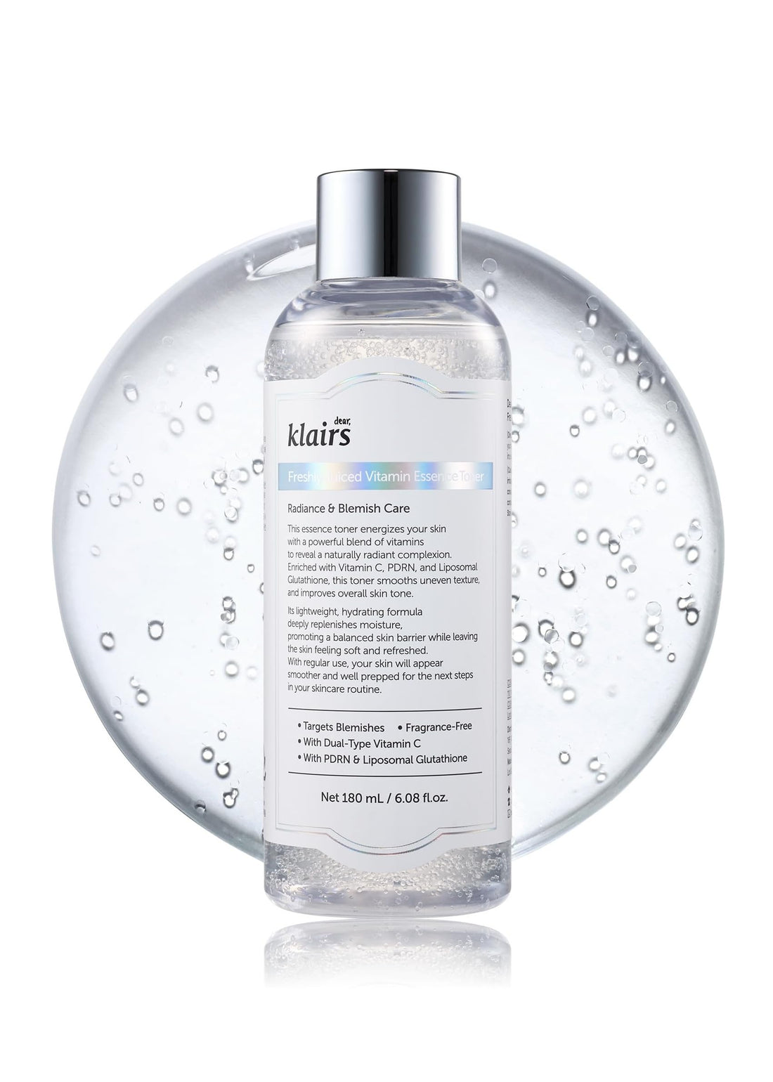 DearKlairs PDRN Vitamin C Toner 180ml for Japanese Skincare