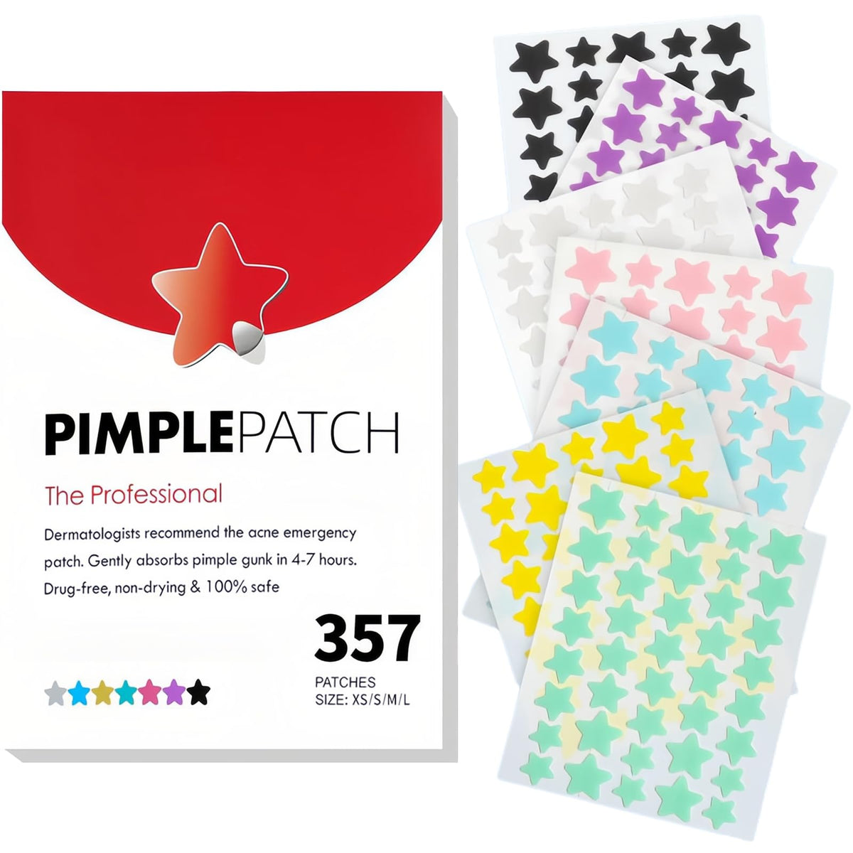 Deiboun Star-Shaped Pimple Patch 357pcs for Spot Care