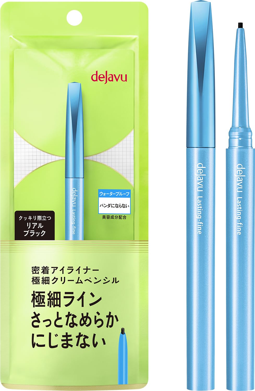 dejavu Rustin Fine Adhesive Eyeliner Ultra-Fine Cream Pencil 1 Real Black Pencil Eyeliner Ultra-Fine Tip