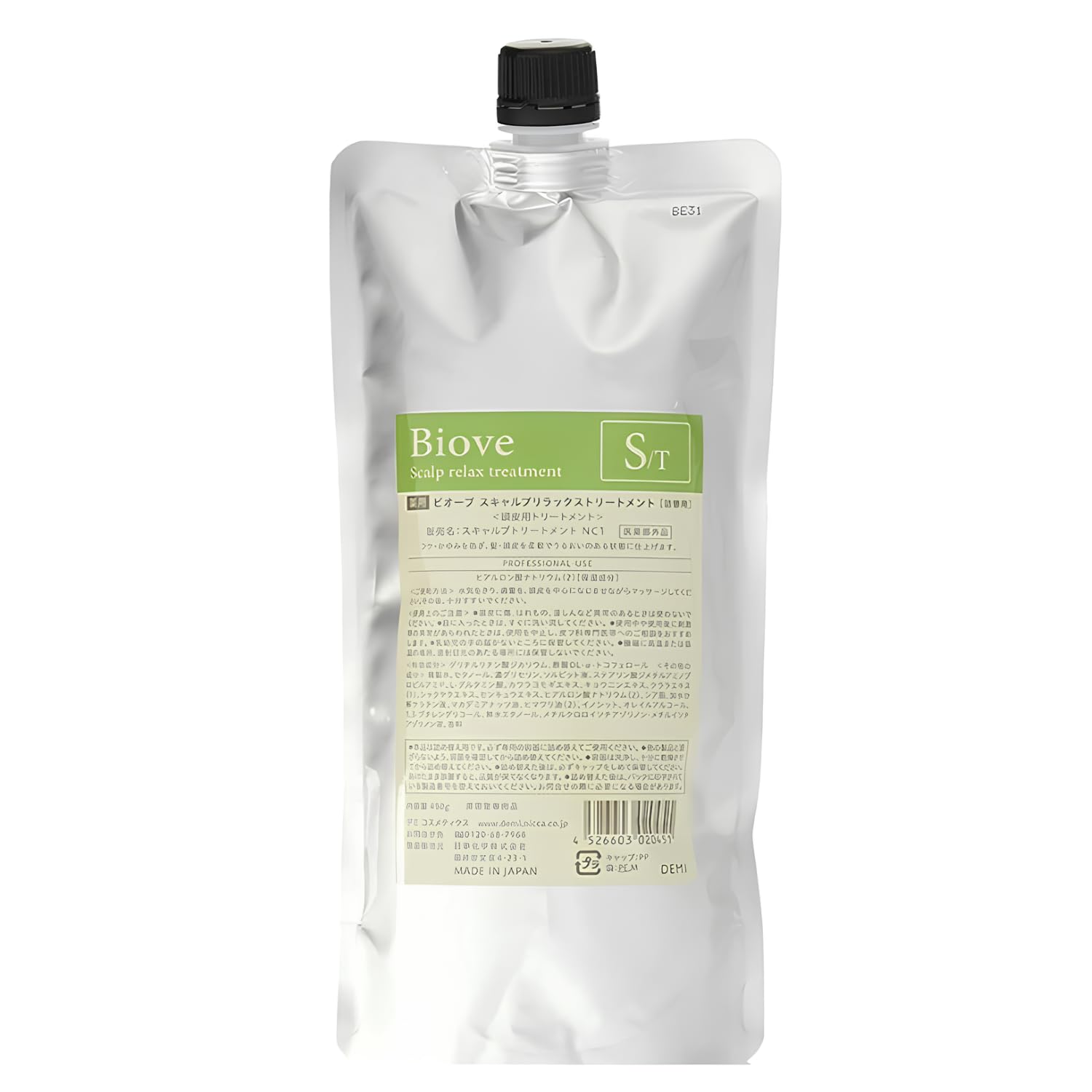 Demi Cosmetics Demi Biobe Scalp Relax Treatment 450g Refill Cream White 450 grams (x 1)