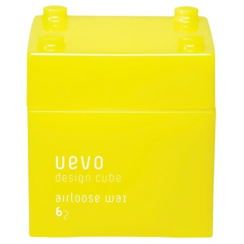 DEMI COSMETICS ウェーボデザインキューブ ウェーボ デザインキューブ (uevo design cube) エアルーズワックス 80g ヘアワックス イエロー 80グラム (x 1)