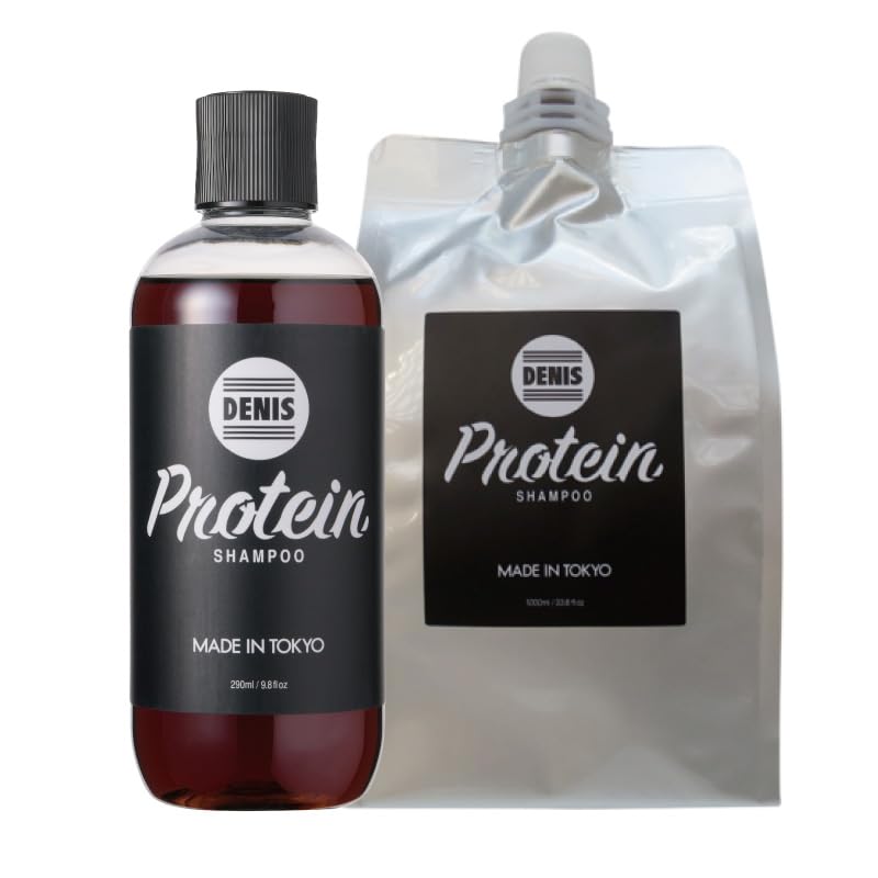DENIS Protein Shampoo Set 290ml with Refill for Japanese Hair Care