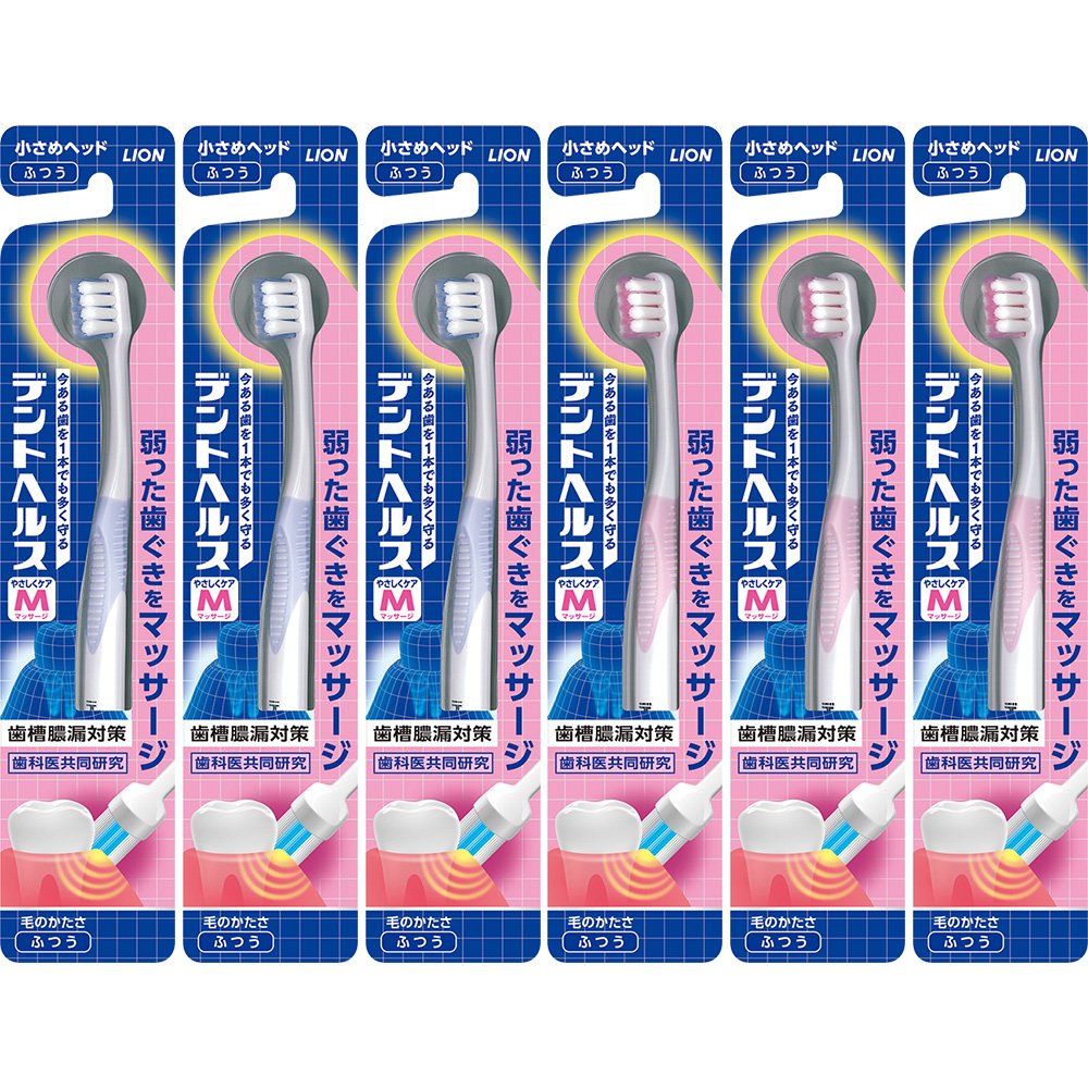 Dent Health Toothbrush Gentle Care Massage Normal 6 Pieces