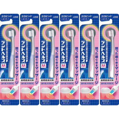Dent Health Toothbrush Gentle Care Massage Normal 6 Pieces